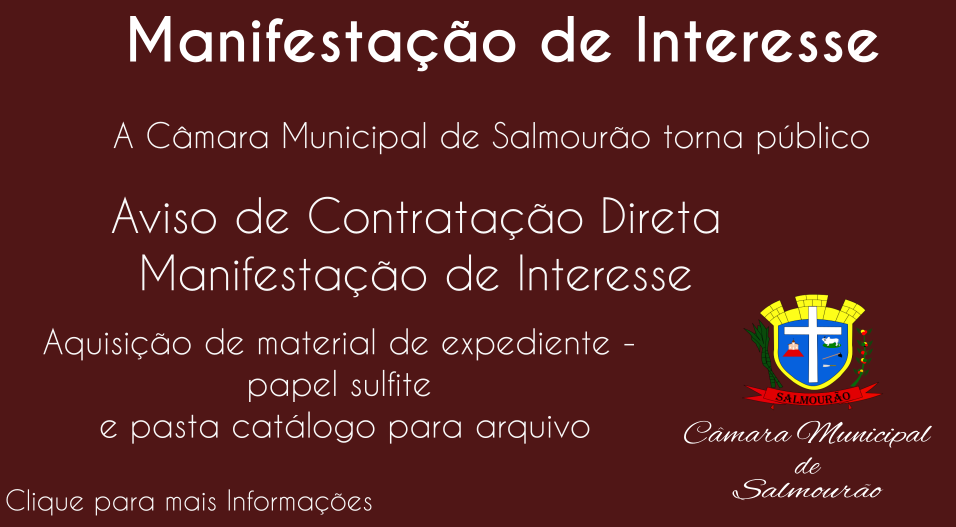 MANIFESTAÇÃO DE INTERESSE